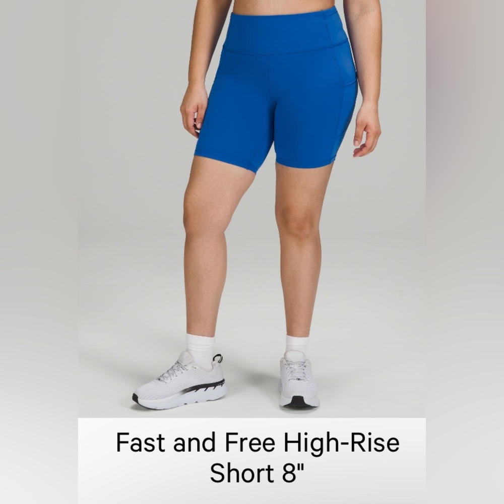 Wild bluebell lululemon shorts fast and free high rise